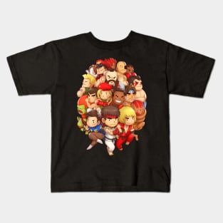 Super Street Fighter II Chibi Kids T-Shirt